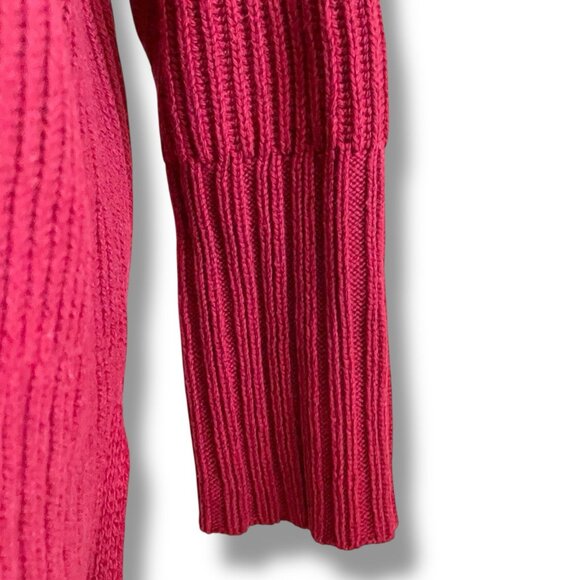 Eileen Fisher Womens Sweater Sz Small Red Organic Cotton Cashmere Minimalist - Picture 9 of 11